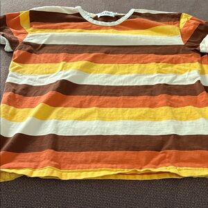 Colorful Striped men’s retro striped tee